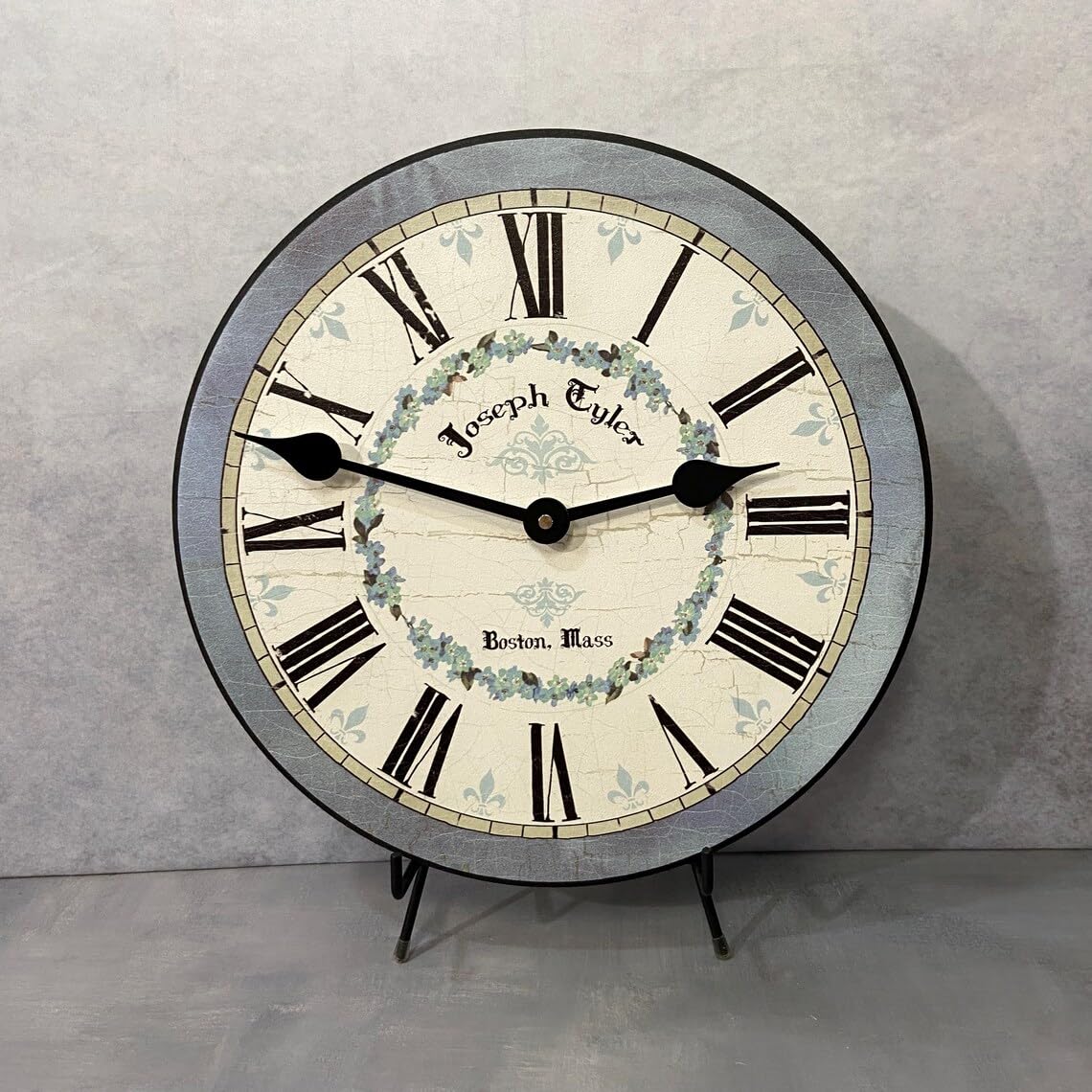 Amazon.com: Blue Flower Wall Clock | Ultra Quiet Quartz Mechanism