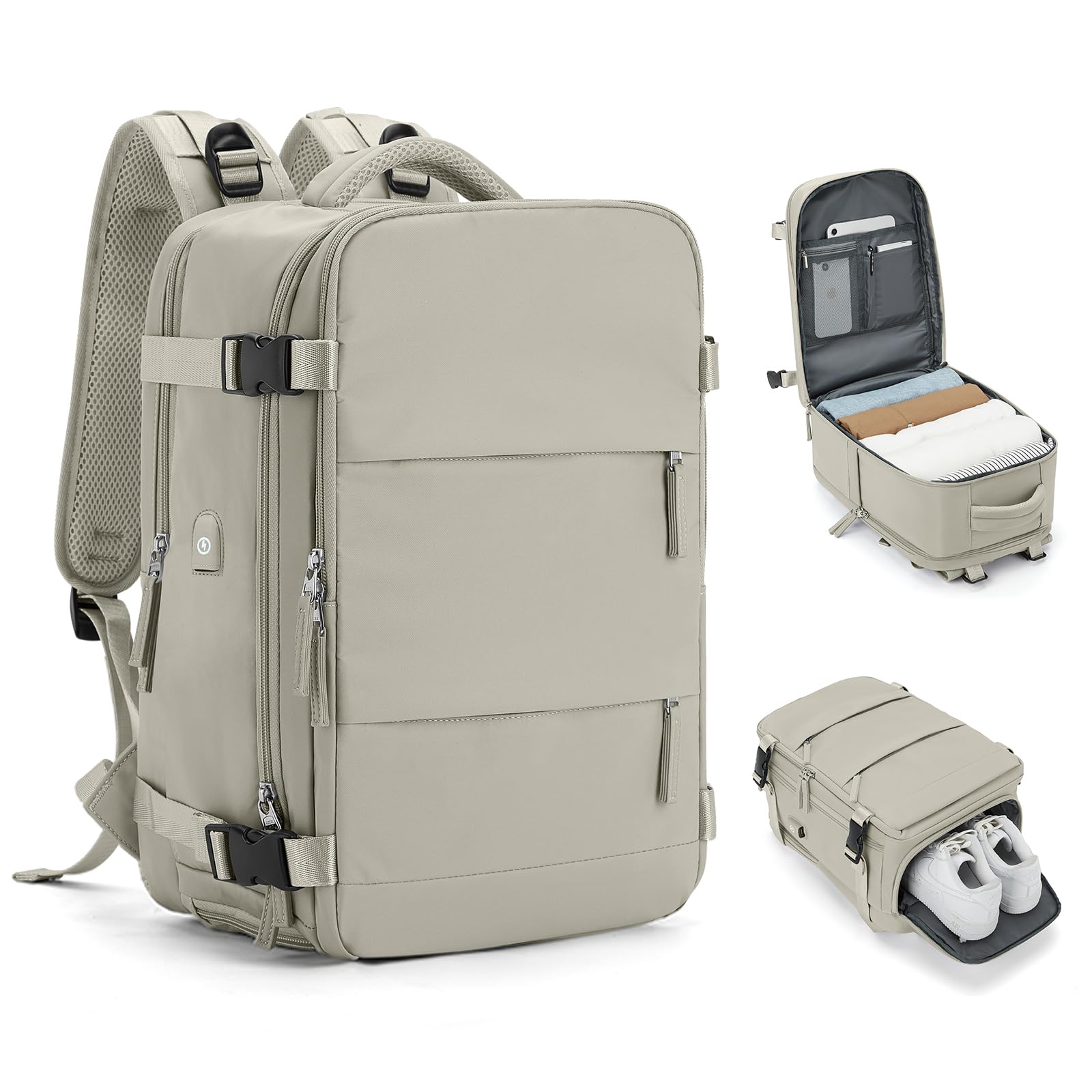 HPLQQfor Ryanair Cabin Bags 40x20x25 Underseat Cabin Bag, Carry-ons Hand Luggage Bag Travel Backpack Cabin Size 45x36x20 for Easyjet Backpack with Trolley Sleeve