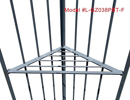 Miniatura 4 de APEX GARDEN Parte superior de toldo para Garden Treasures de 10 pies x 10 pies, cuadrado de metal marrón, modelo #L-GZ038PST-F (solo superior)