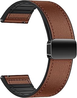 ACM Watch Strap Leather Magnetic Silicone 22mm compatible with Boat Watch Primia Smartwatch Belt Luxury Band
