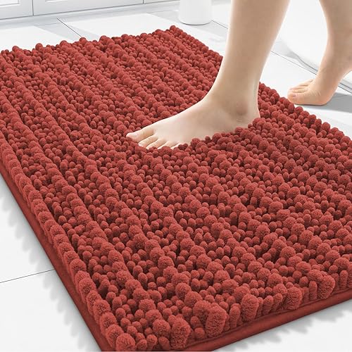 Miniatura 221 de Smiry Alfombras de Baño 24 x 16 pulgadas, Tapetes de Baño de Chenilla Extra Suaves y Absorbentes, Respaldo de Goma Antideslizante, Lavable a Azul