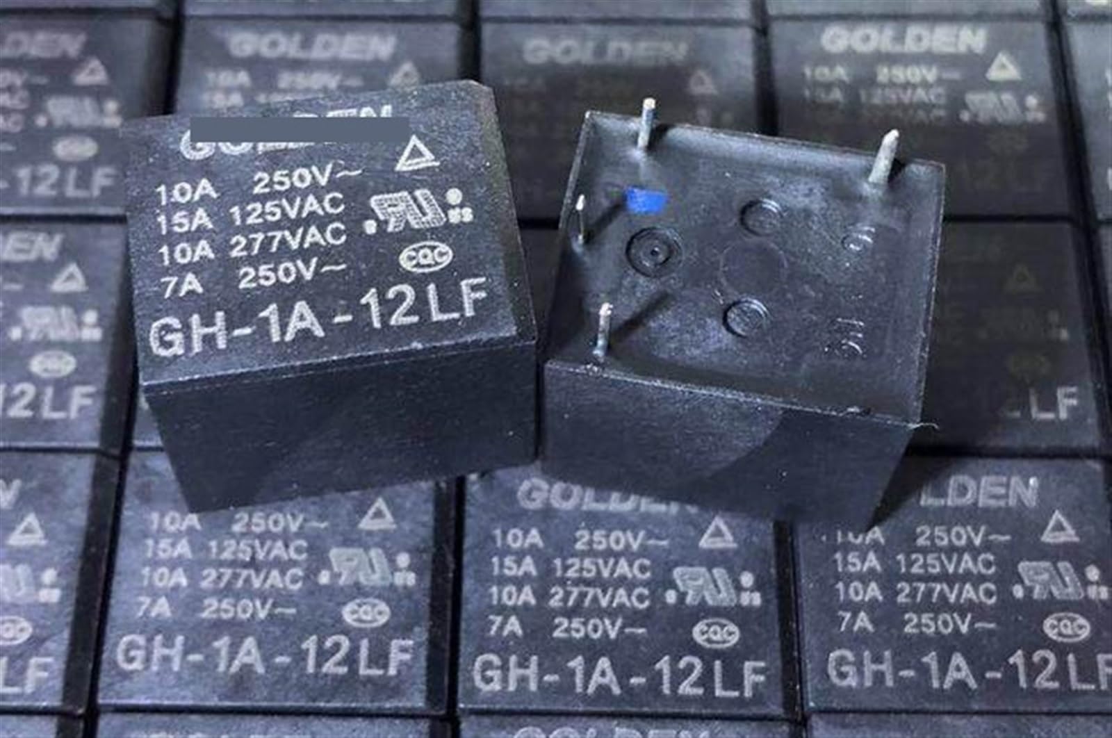 GH-1A-5L GH-1A-9L GH-1A-12L GH-1A-12LF GH-1A-12L GH-1A-12LT GH-1A-12LF-G GH-1A-24L (T73-1A) Relais 4 broches 1 pièces (Size : GH-1A-12LF 12V-10A)