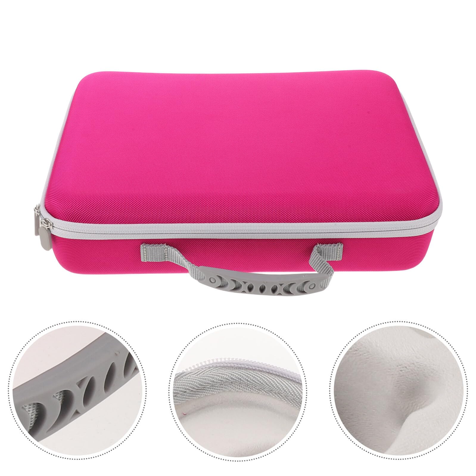 Beaupretty Bolsa de Transporte para Secador de Pelo Hd16 Color Rosa Fucsia, Estuche Portátil con Compartimentos Internos y Protección Eva para Viaje y Almacenamiento Seguro
