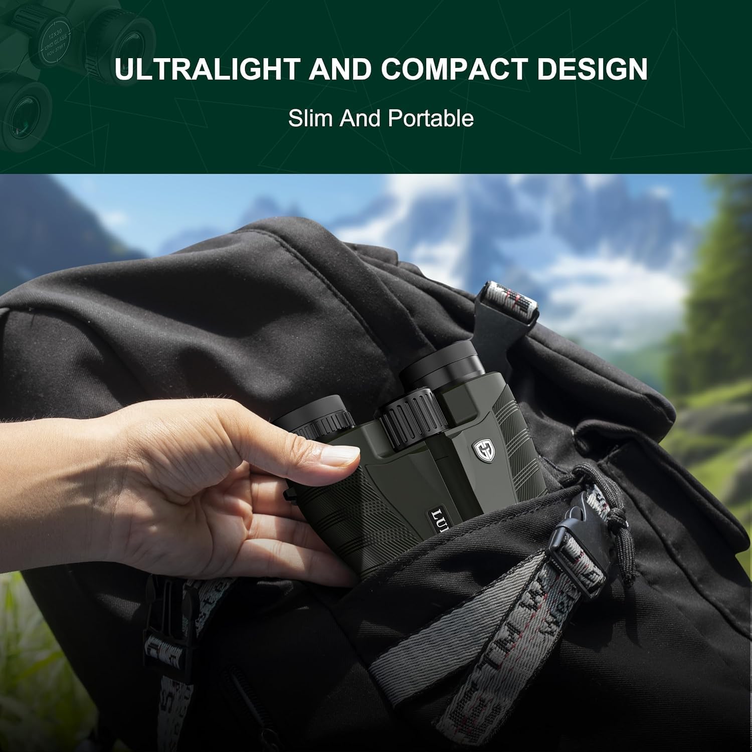 25x32 UHD Compact Binoculars for Adults – High Powered Wide View Binoculars with Clear Low Light Vision - Super Bright Lightweight & Waterproof Binocular for Hunting Bird Watching Travel Cruise - Image 5