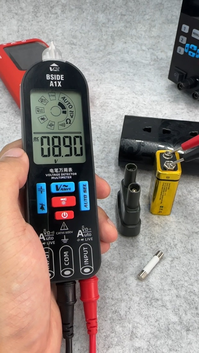 Image of Digital Multimeter Rechargeable Electrical Tester NCV with Audible and Visual Alarms Auto-Ranging Measures AC /DC Voltage Capacitance Resistance Continuity Capacitance Diode Live Check Tester