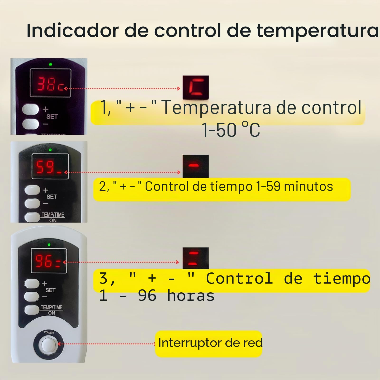Caja de fermentación para pan con calefacción, armario plegable de temperatura ajustable y temporizador, caja para hornear pan, yogur, natto y jabón hecho a mano, 40 x