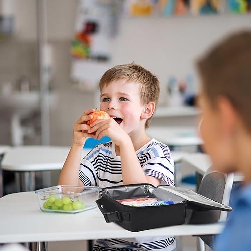 Miniatura 5 de Genteen Lonchera para hombres, mujeres, adultos y niños, lonchera aislada reutilizable, cierre de cremallera y asa de hebilla, enfriador portátil