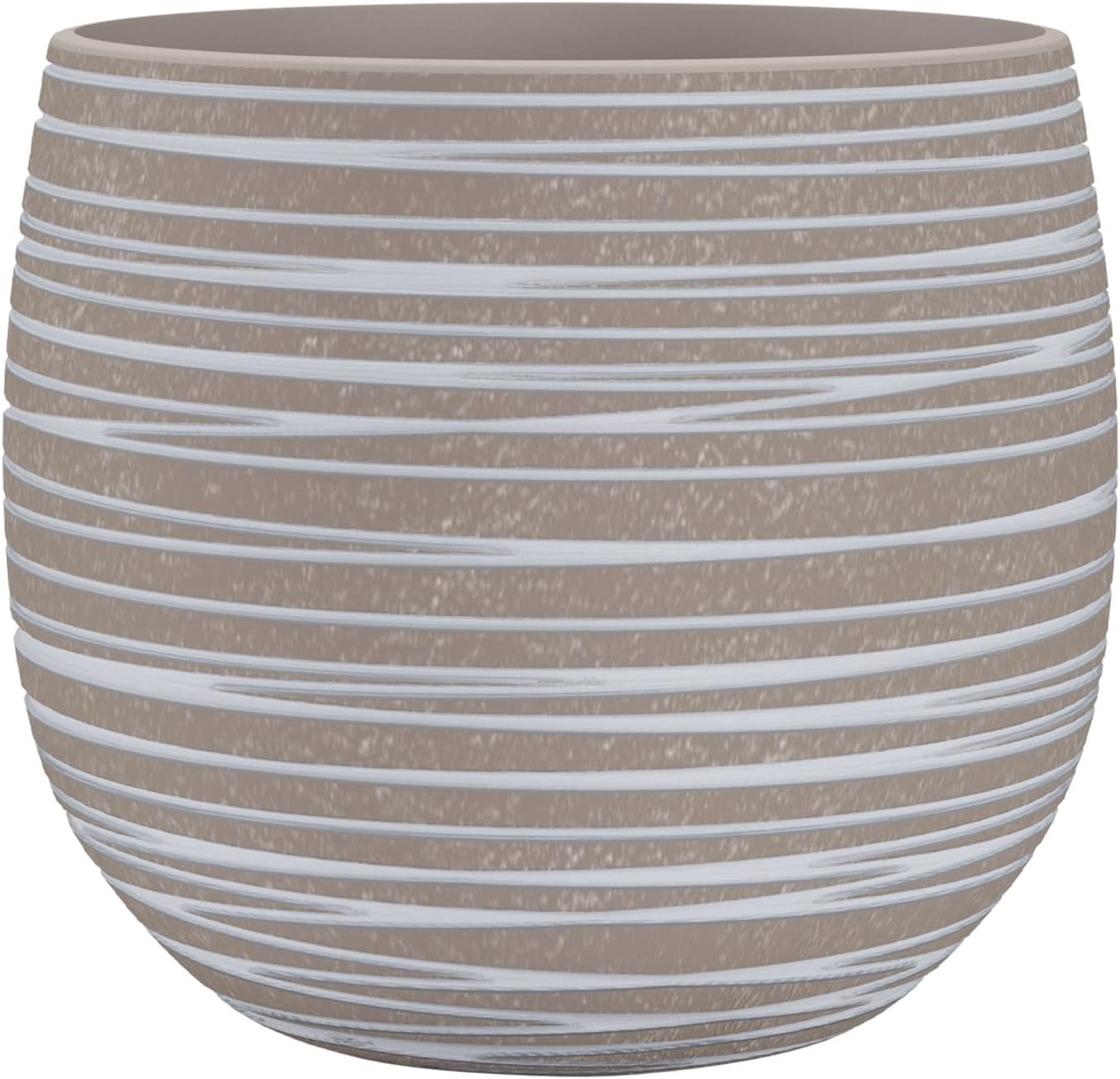 Artevasi Dóris Pot, Flower Pot, Decorative Pot, Unique Texture, Handmade Ceramic, Cream, 16 cm