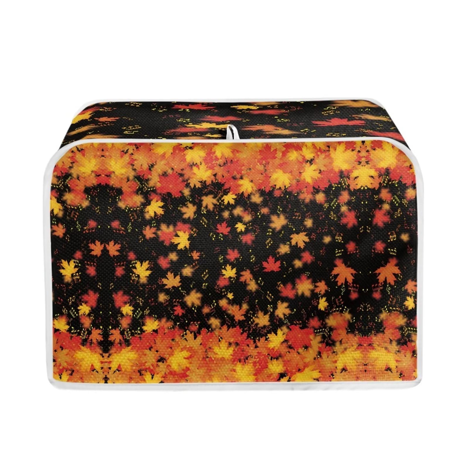 Maple Leaves 4 Slice Toaster Covers Dust Covers Thanksgiving Decor Small Appliance Cover Dustproof Bakeware Protector with Top Hook