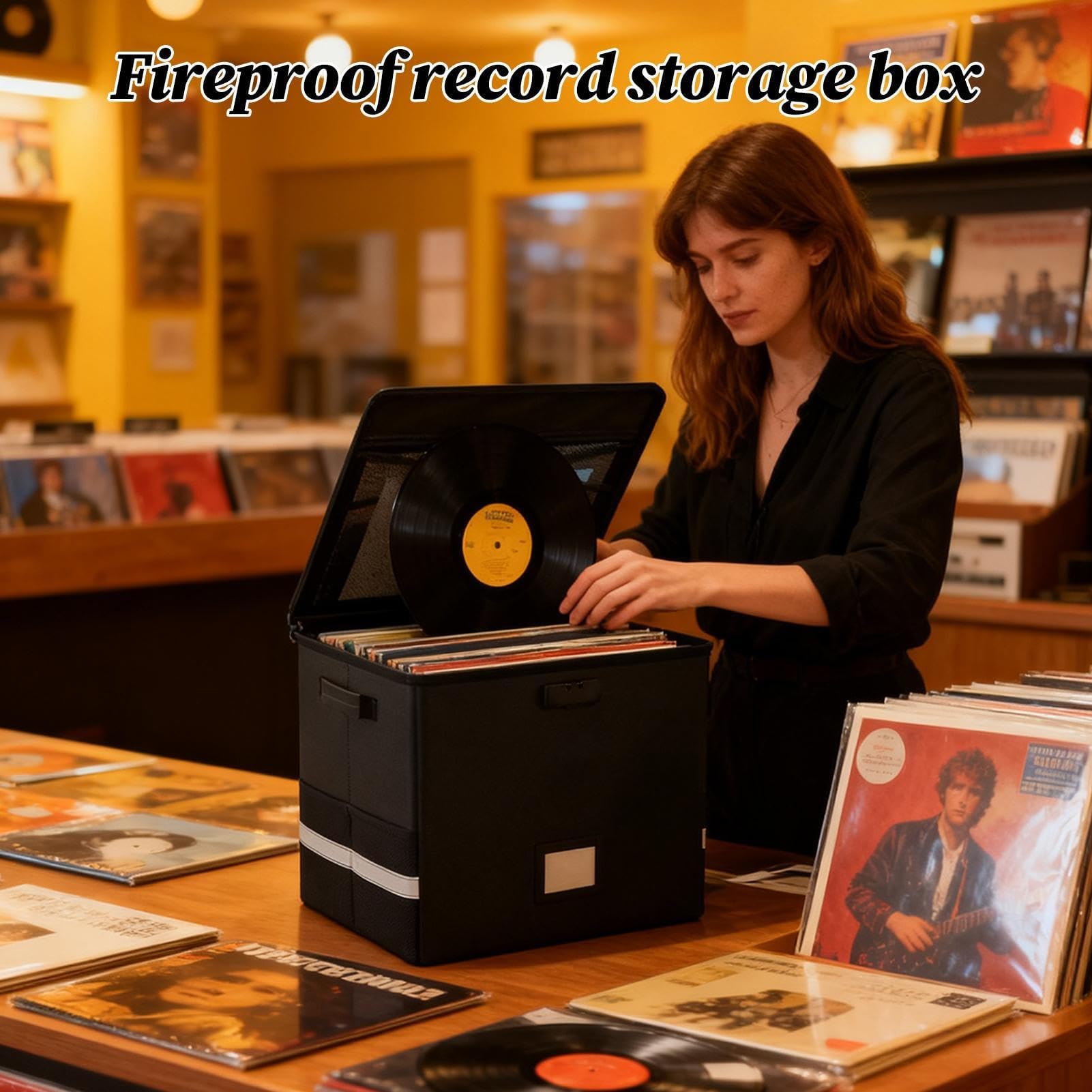 Pudełko na płyty - ognioodporna skrzynka do przechowywania płyt - wodoodporne etui na płyty CD, do przenoszenia wysyłki pakowania zdjęć w klasie dokumentów archiwum papierowych książek czasopism dom