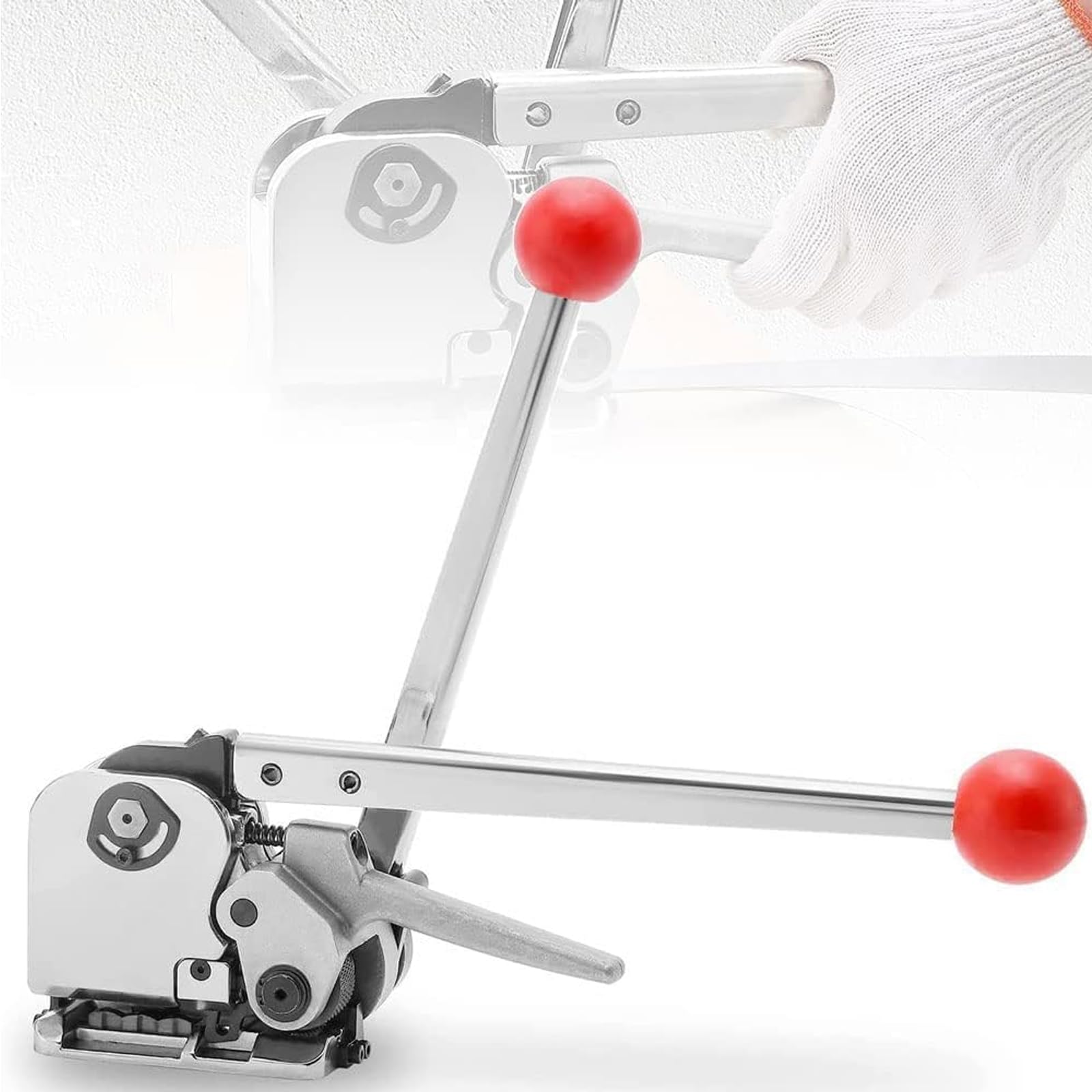 Outil de cerclage en acier robuste avec tendeur et cutter pour emballage et expédition sécurisés