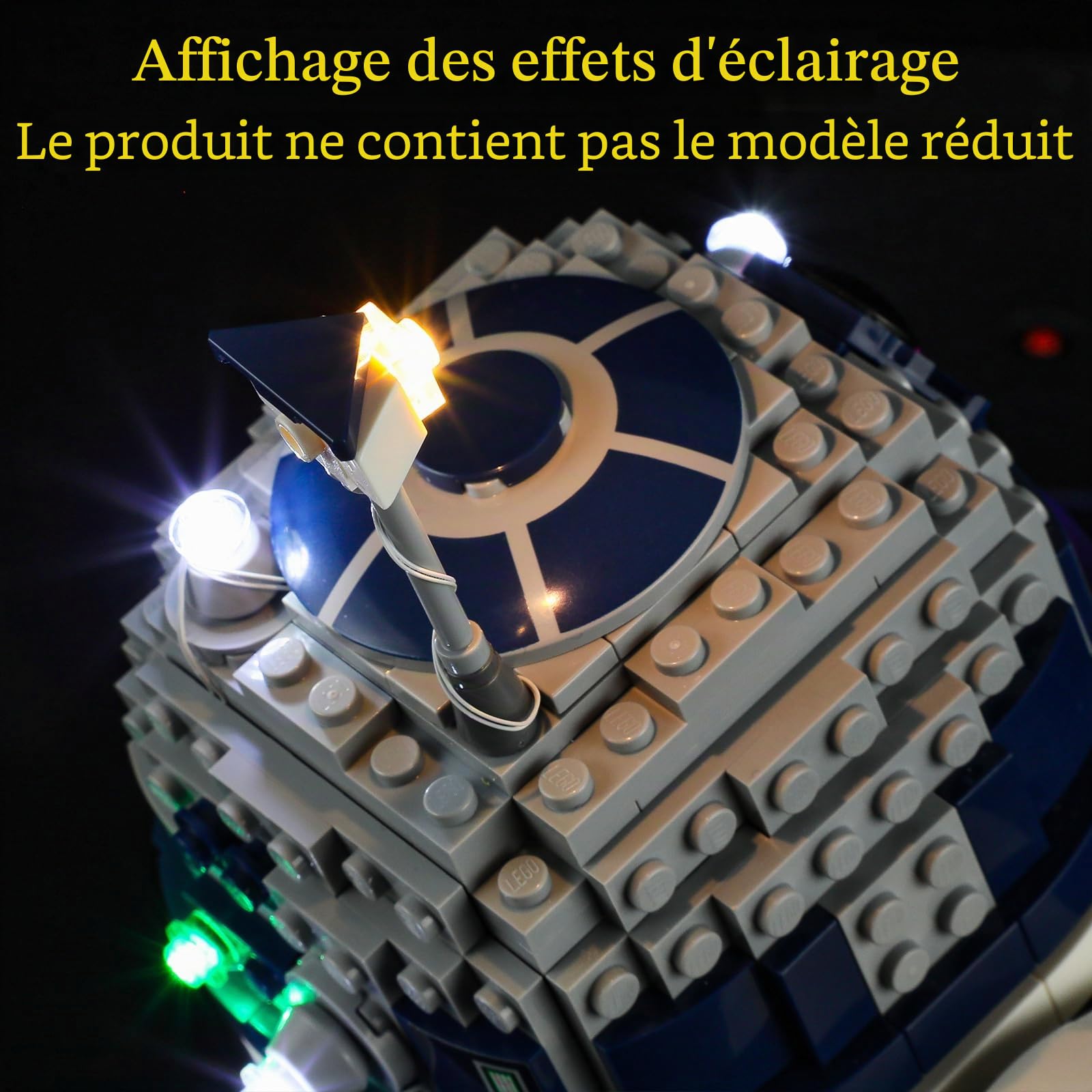 GEAMENT 2024 Jeu De Lumières Compatible avec Lego 75379 R2-D2 (2024) (Modèle de Bloc Non Inclus)
