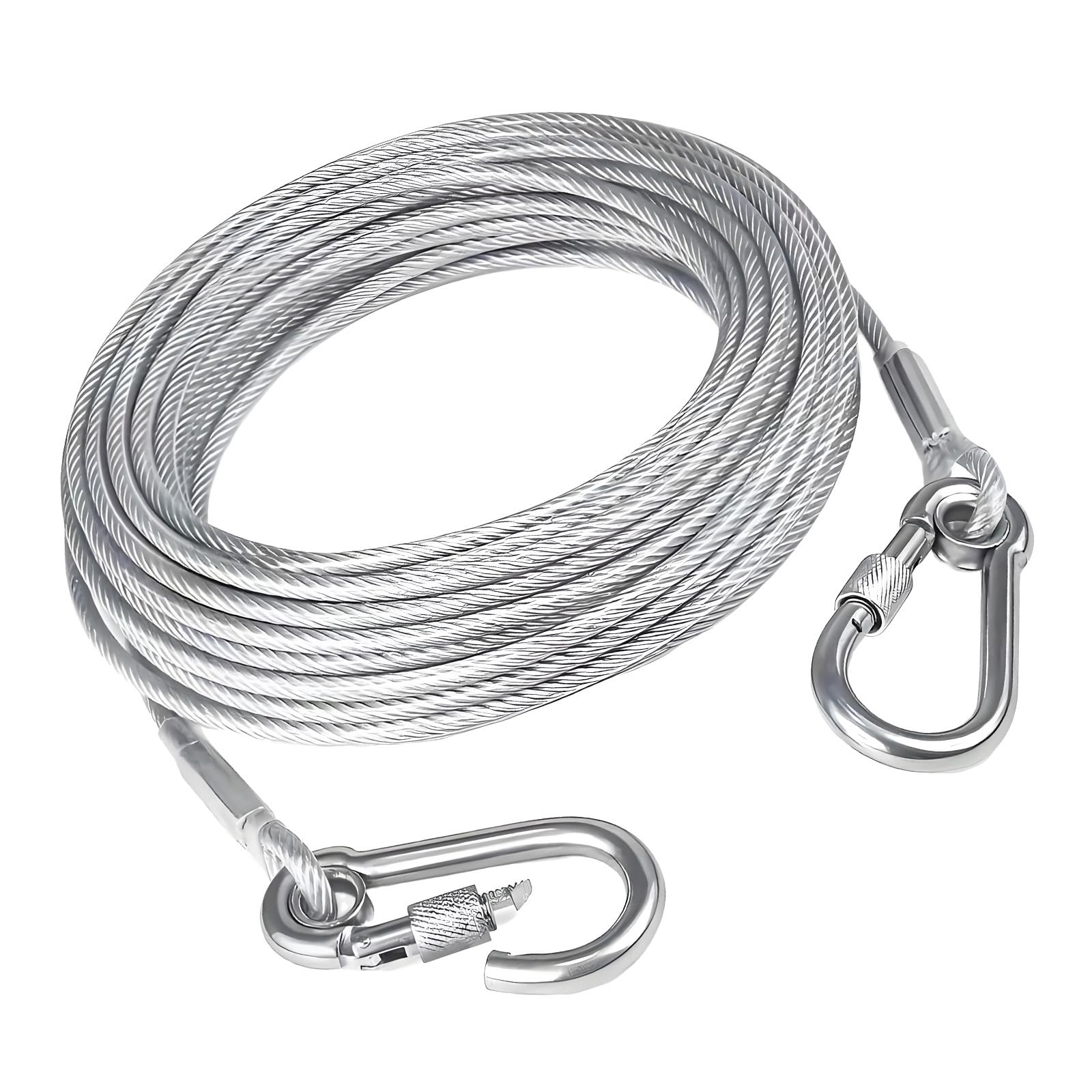 Duty Coated Steel Wire Clothesline with 2mm Thickness Portable Windproof Clothes Rope Outdoor Line Portable Windproof Rope