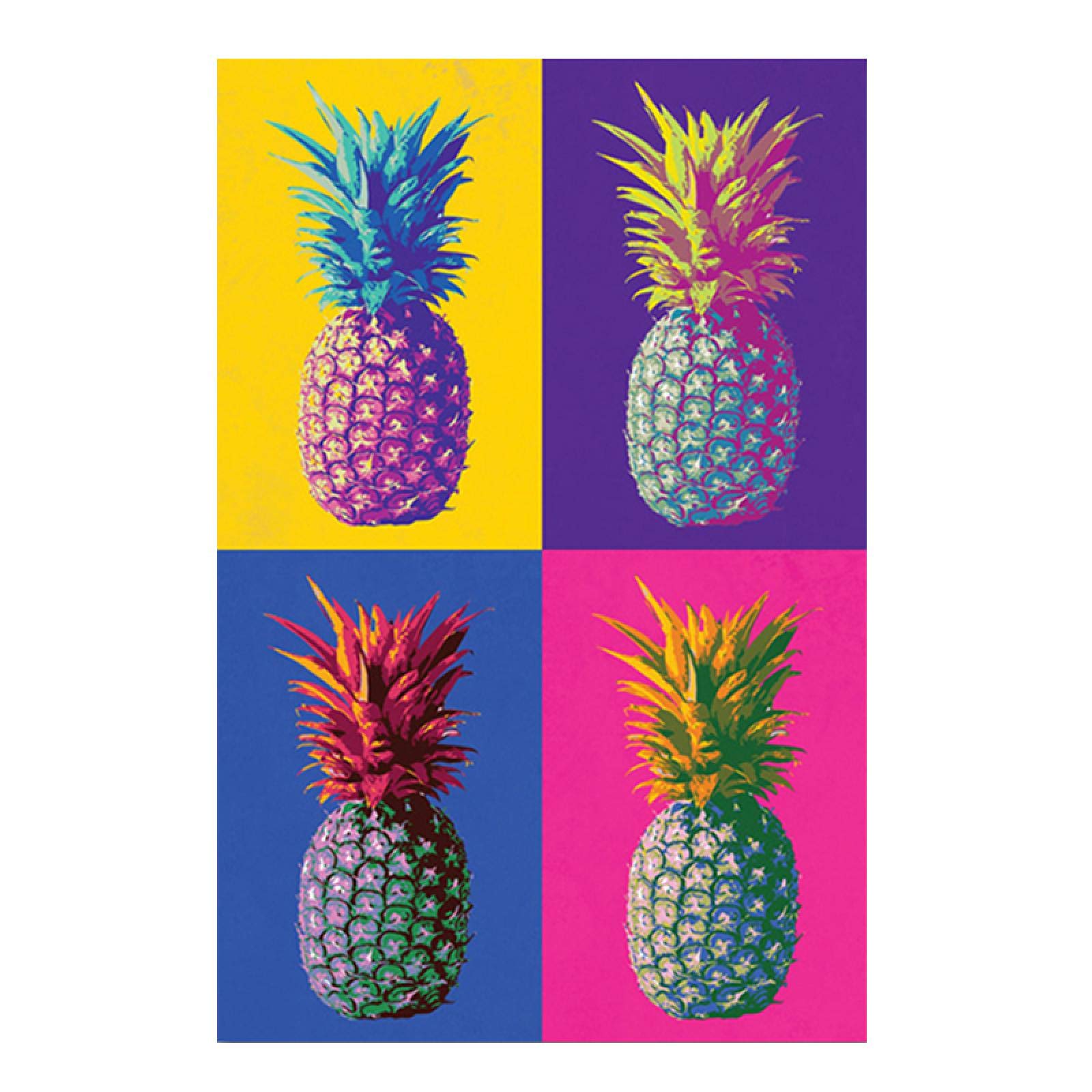 Yooyu Colorful Pineapple Andy Warhol Famous Artwork Painting on Canvas Posters and Prints Wall Art Pictures for Living Decor 50x70cm Frameless