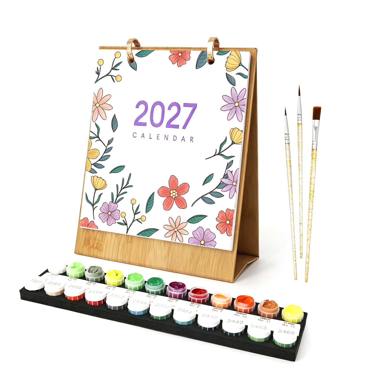 2027 Calendrier Bureau Peinture Chiffres