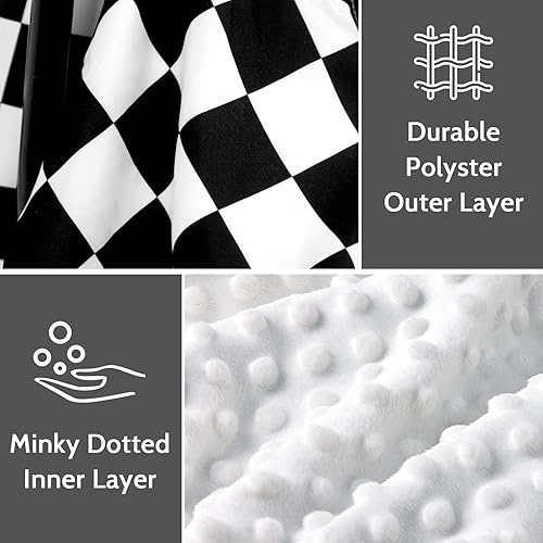 Miniatura 3 de DILIMI Funda de almohada de lactancia, funda de asiento de automóvil para niños y niñas, color negro a cuadros