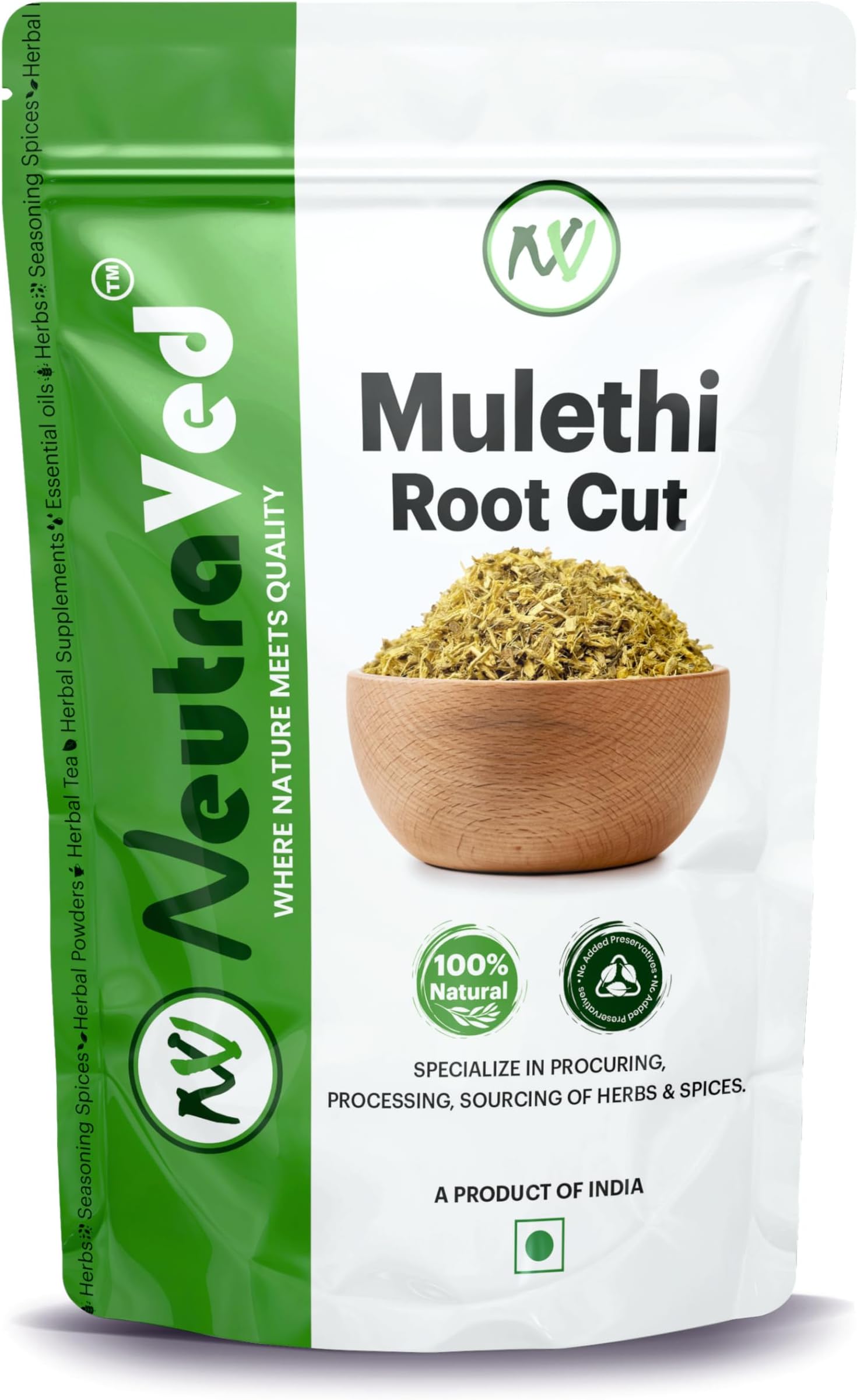 Mulethi Stick in Small Cut Size | Mulethi Powder Organic to Eat | Soothes Throat, Supports Skin Care & Hair Care, Licorice Roots for Herbal Teas & Natural Wellness | 150g