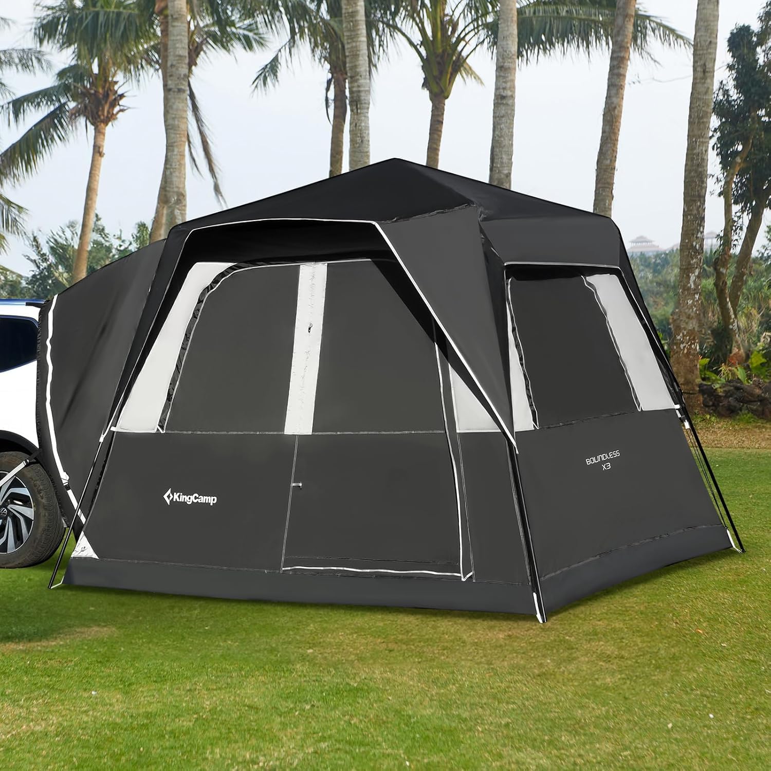 KingCamp KingCamp SUV Tent, Instant 6-8 Person Waterproof & Windproof Tailgate Car Camping Tent with Movie Screen for Family Camping & Outdoor Adventures