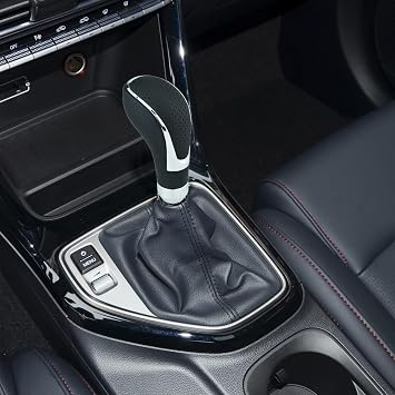 Leather Gear Shift Knob Car Shifter Lever Head Weighted Stick Lever Handle for Most Manual Automatic Vehicles (Black 1)