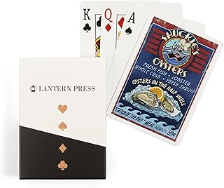 Lantern Press Oyster Bar, Vintage Sign (52 Playing Cards, Poker Size Card Deck with Jokers)