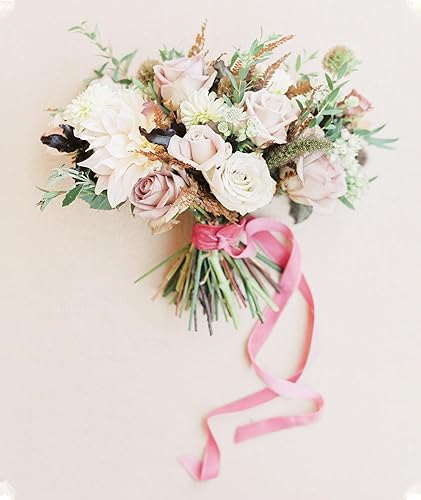 Miniatura 135 de Cinta de terciopelo caqui de 3/8 pulgadas, 25 yardas para árbol de Navidad, envoltura de regalos, ramo de flores, decoraciones de corona