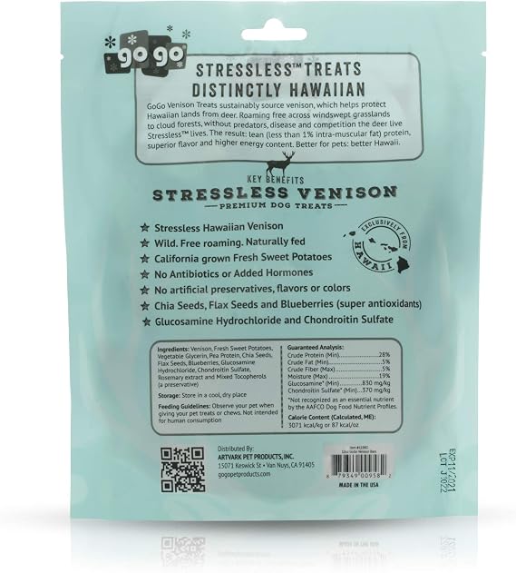 GOGO Stressless Venison Jerky (12oz Bar)