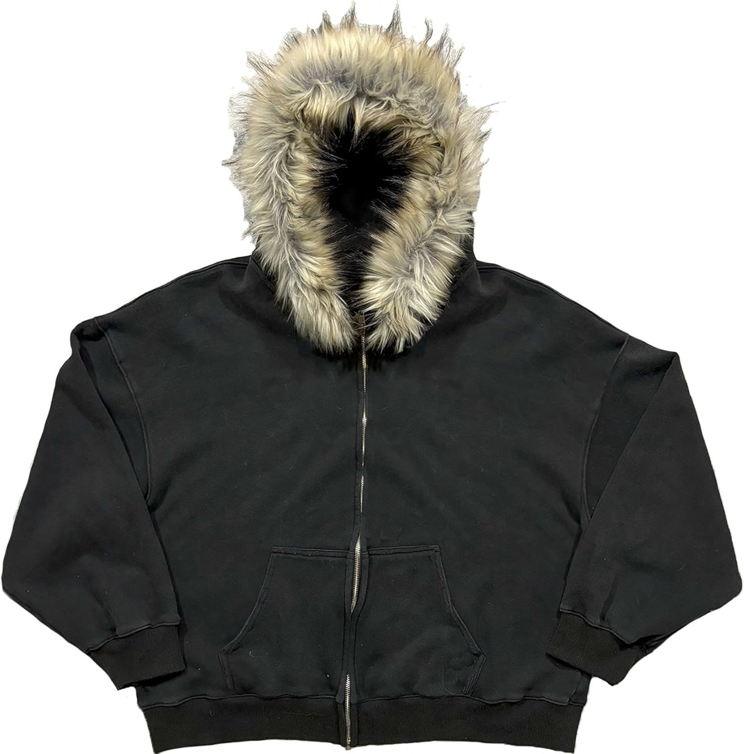 Crop Winter Coats Teen Y2k Zip Up Hoodie Fur Jackets 2000s Streetwear Emo Grunge Streetwear - Image 5