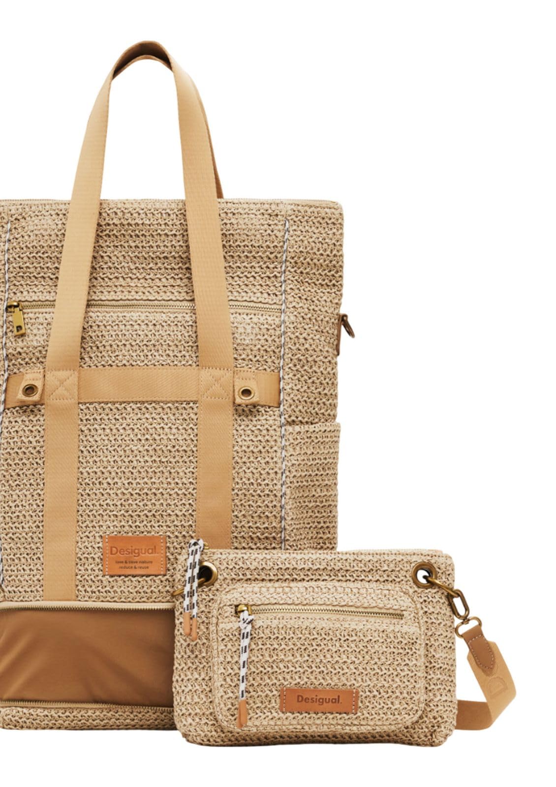 Desigual Back_RAFFIA Voyager, U, 1014 naturalny