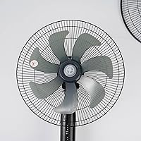 Vista 6 de Freebily Reemplazo universal de plástico de 5/7 hojas con cubierta de tuerca para ventilador de pie de 16 pulgadas, ventilador de mesa, ventilador