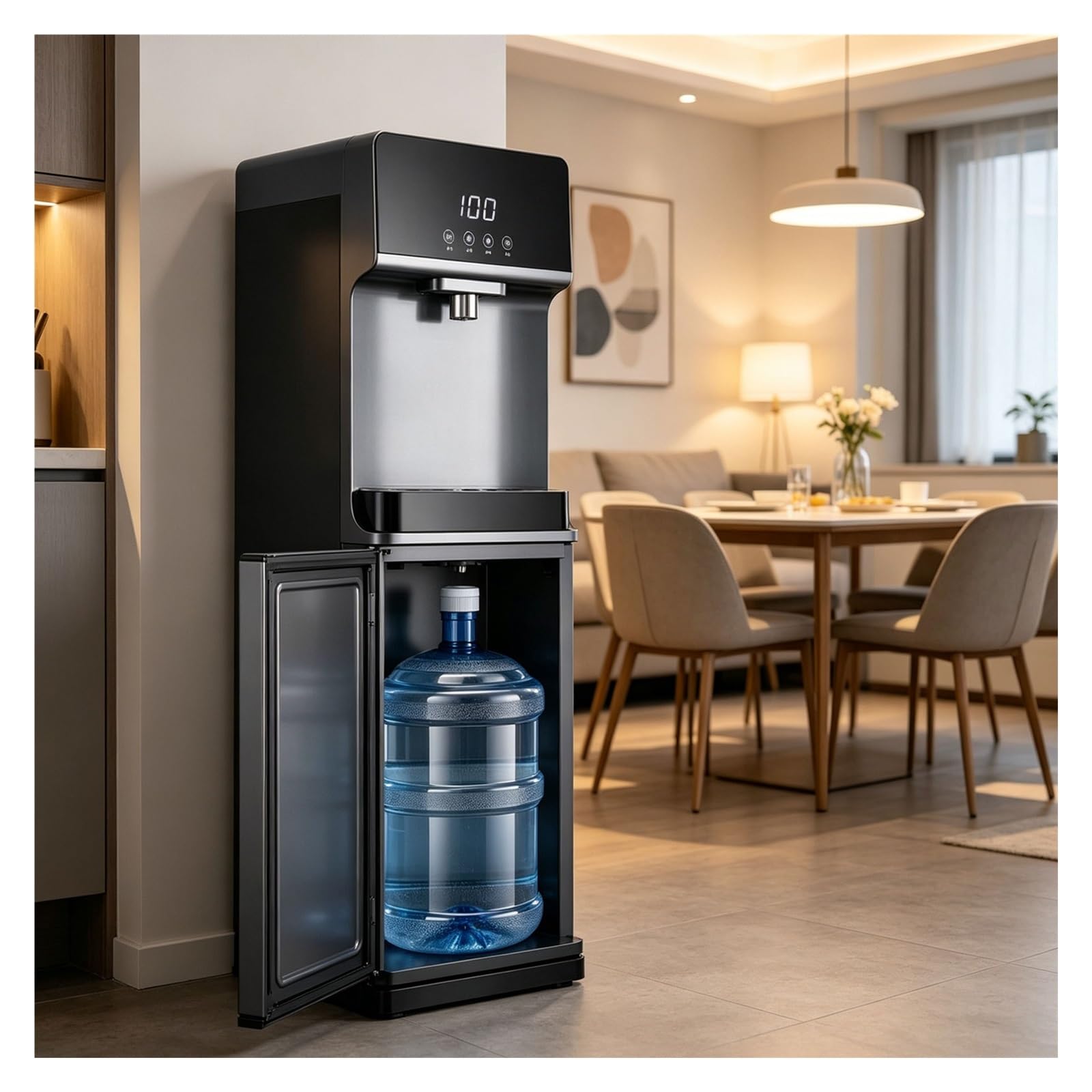Distributore elettrico di acqua calda e fredda per la casa, Erogatore di acqua a boccioni, acqua calda istantanea, depuratore acqua domestico, per ufficio, casa