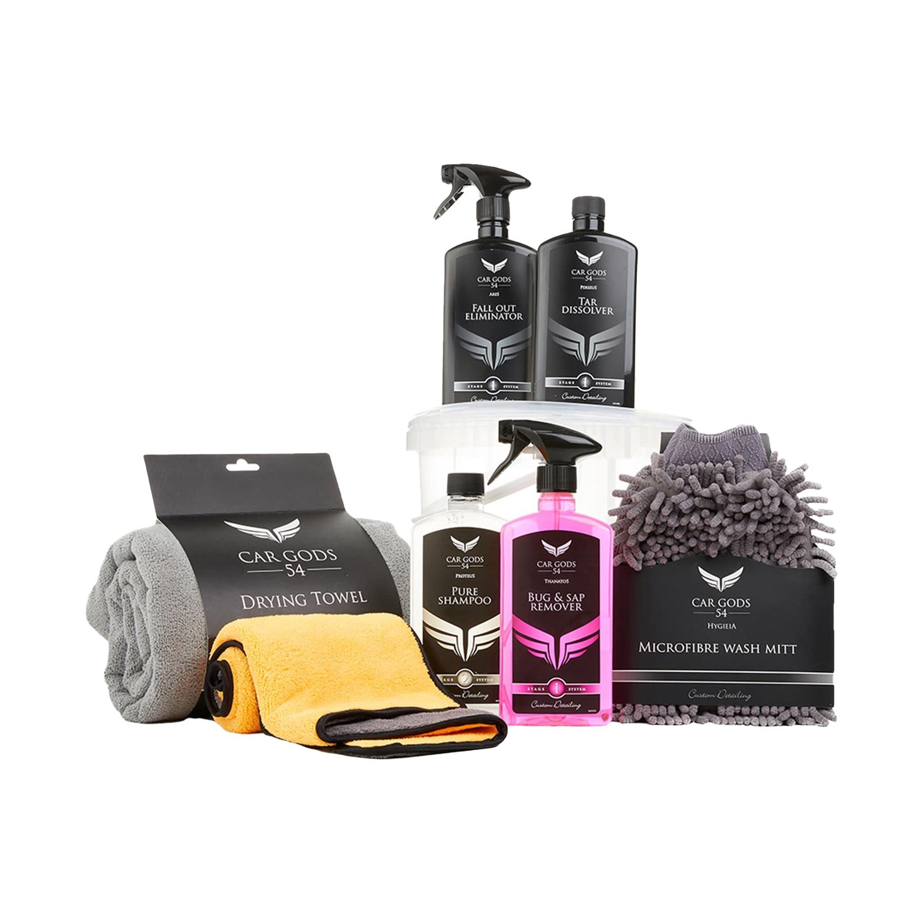 Car Gods Paintwork Bug Sap, Tar, Iron Fallout, Remover & Shampoo Car Wash kit