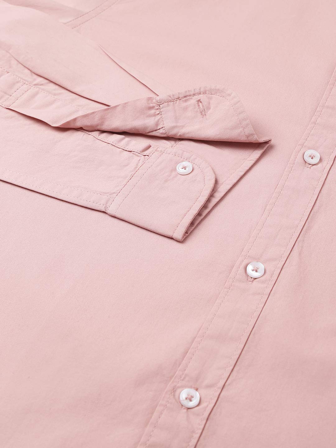 Dennis Lingo Men's Solid Dusty Peach Slim Fit Cotton Casual Shirt (C301_D-Peach_M) 1
