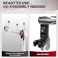 Vista 6 de BILITOOLS Juego de llaves de cabeza flexible de 6 piezas con forma de pata de cuervo, juego de llaves de tuercas de 3/8" y 1/2" para líneas