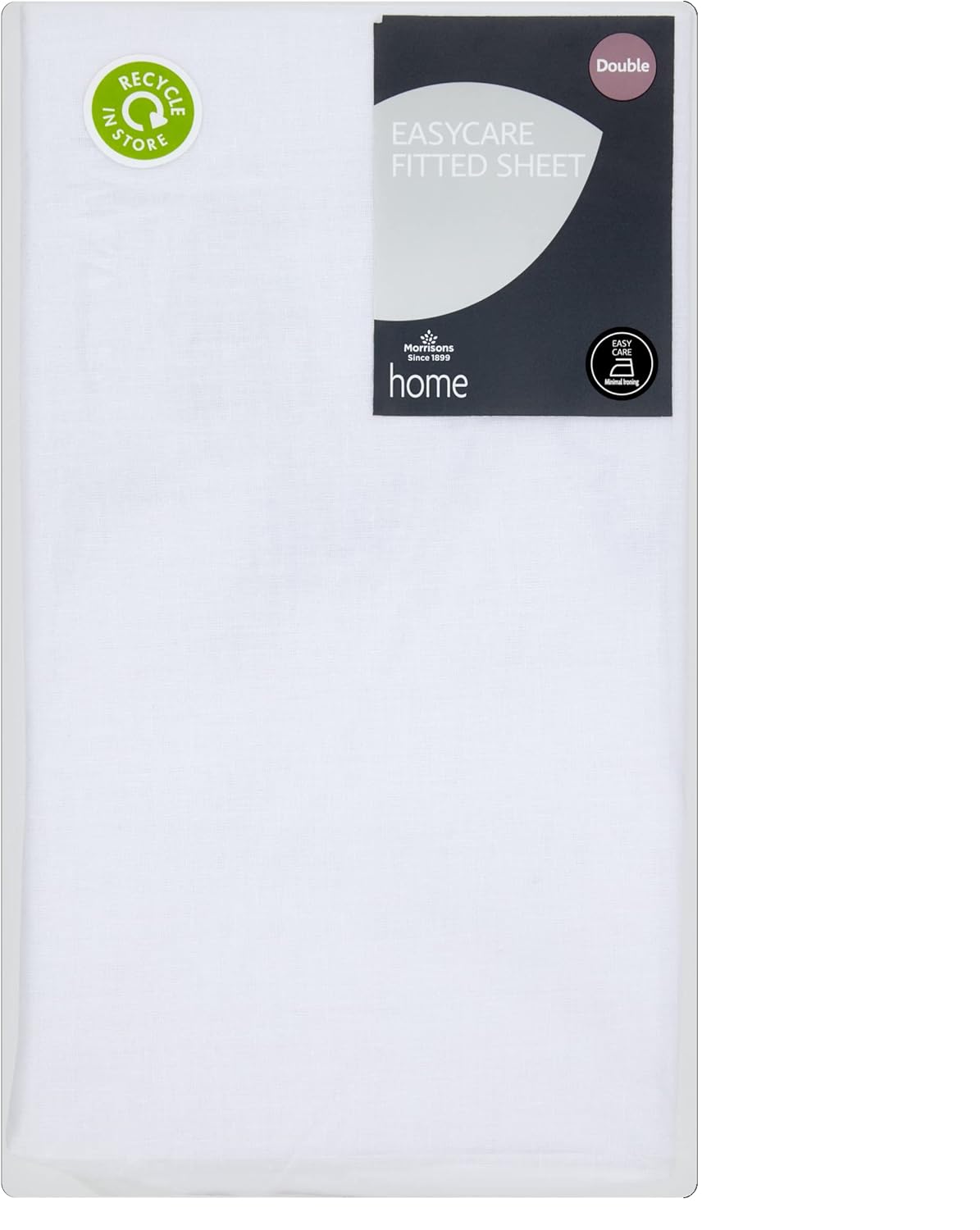 Morrisons Easy Care Cotton White Fitted Sheet Double Amazon.co.uk
