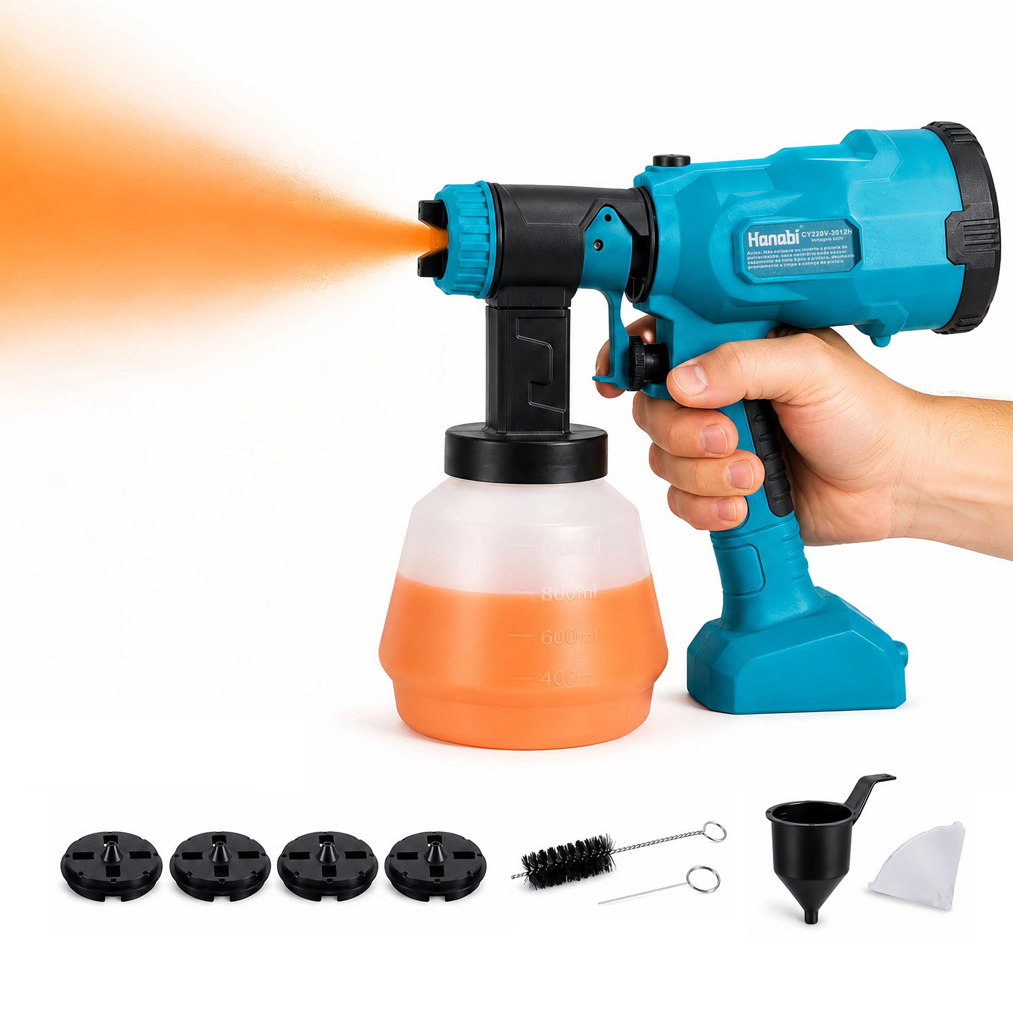 Hanabi Pistola Pintura Pulverizar Elétrica Tinta Parede Pulverizador 220V | Maquina