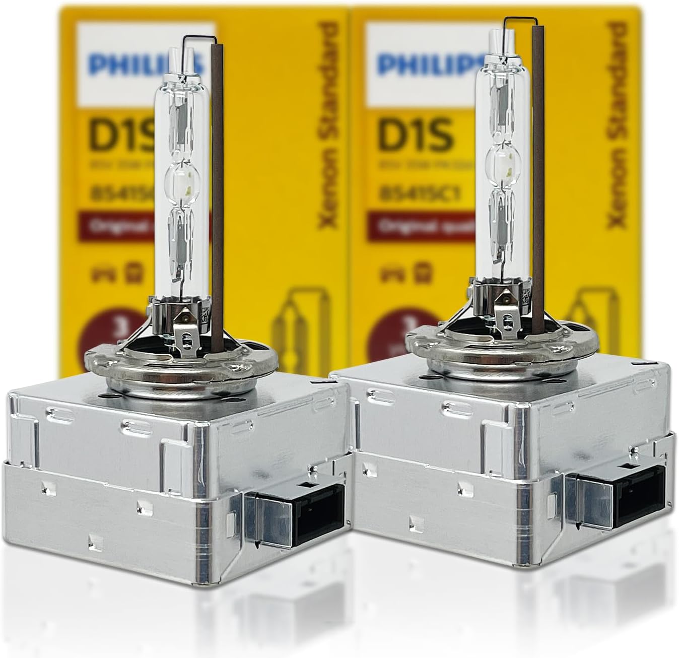 OEM D1S 4300K HID XENON Headlight bulbs - Replacement for PHILIPS Xenstart 85415 35W DOT Germany | Pack of 2