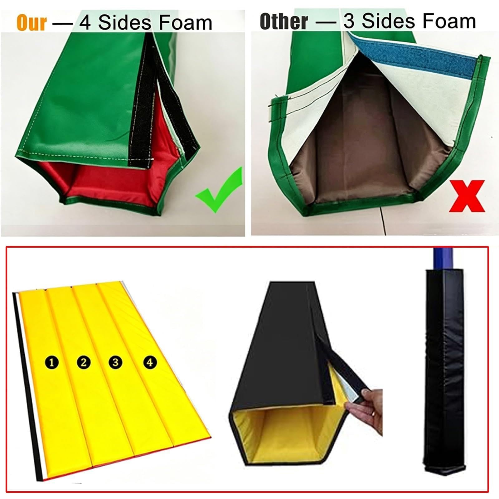 Protector Poste Baloncesto Cuadrado, Espuma Suave Interior Exterior