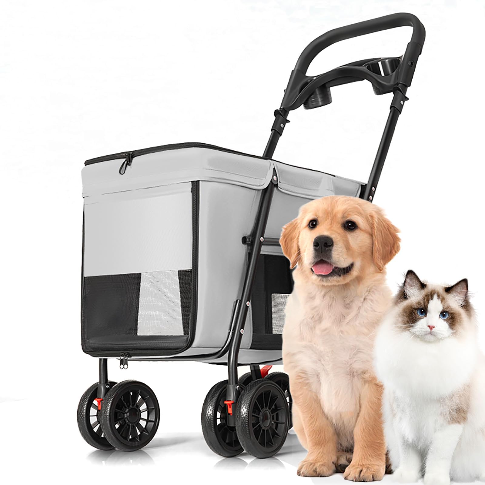 Amazon | OXSITO ペットカート 分離型 多頭の小型犬&猫 中型犬一匹用