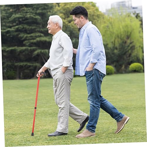 Vista 15 de Tofficu Muletas telescópicas retráctiles para caminar, aleación de aluminio, altura ajustable, antideslizante, para hombres plateado