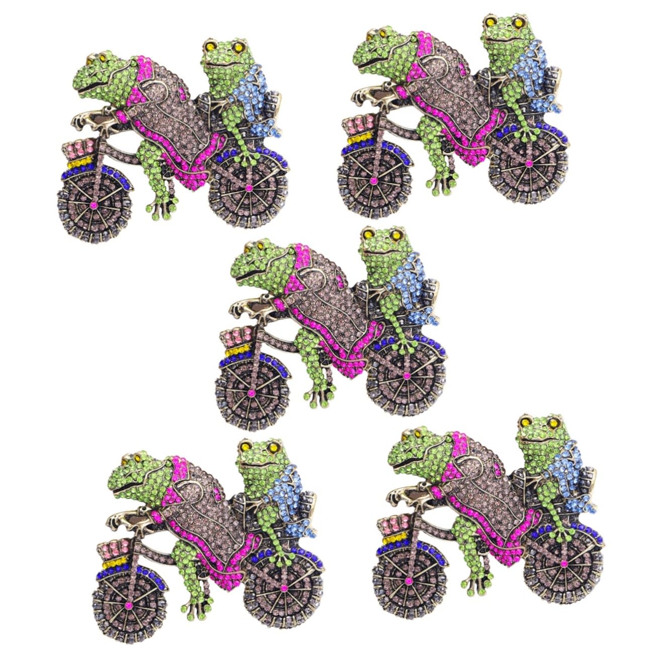 SHERCHPRY 5stücke Frosch Brosche Mit Strassbesatz Niedliche Cartoon Tier-anstecknadel Für Frauen Vintage Tierbrosche Für Kleidung Hüte Und Taschen Für Geburtstage Und Besondere Anlässe