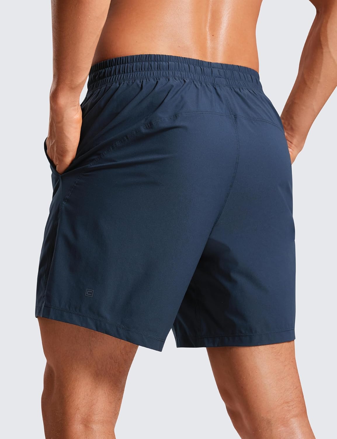 CRZ YOGA Mens Lightweight Workout Shorts 7" - Quick Dry for Gym Athletic Workout with Zipper Pocket - Image 2