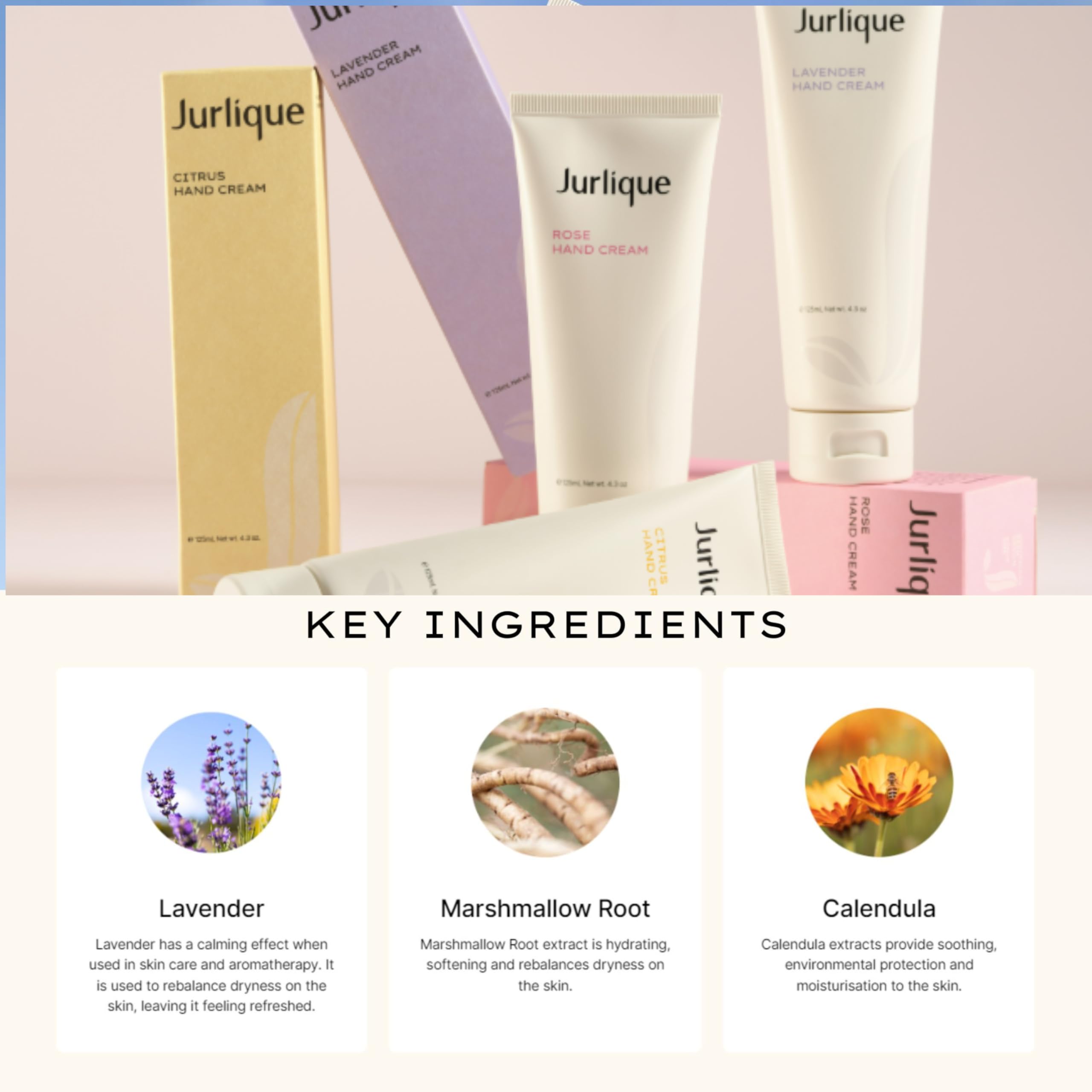 Jurlique - Crema de manos de lavanda, reafirma y suaviza las manos sedosas, nutritivas, restaura la flexibilidad, las manos radiantes, cultivada en granja, mejora y rejuvenece la piel, ingredientes
