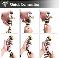 Vista 5 de Garden Hose Quick Connect Fittings, Quick Disconnect Water Hose Fittings for Garden Hose Connectors Quick Connect & Disconnect, Quick Connect Hose