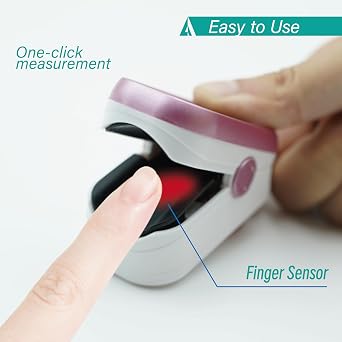 Pulse Oximeter Fingertip, Pulse Oximeter and Oxygen Monitor with Bright Colored LED Screen, Accurate and Fast SpO2 and Heart Rate Monitor, Pulse Ox with Two Straps