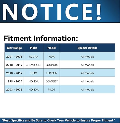 Miniatura 3 de Detroit Axle - 2 barras estabilizadoras delanteras para Honda Pilot 2003-2005 1999-2004 Odyssey 2001-2005 MDX 2018-2024 Chevrolet Equinox GMC