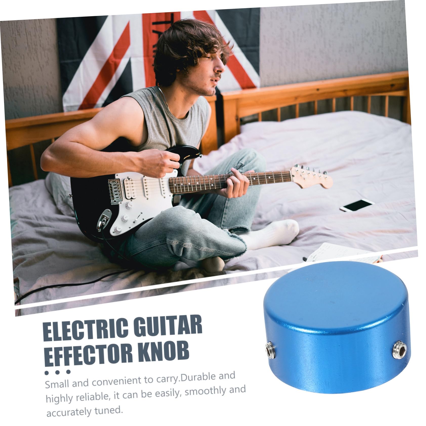 BESPORTBLE 1Set Guitar Control Knobs for Effects Pedals Durable Rotary Knobs with Smooth Surface Replacement for Guitar Bass and Amplifier Present for Music Lovers