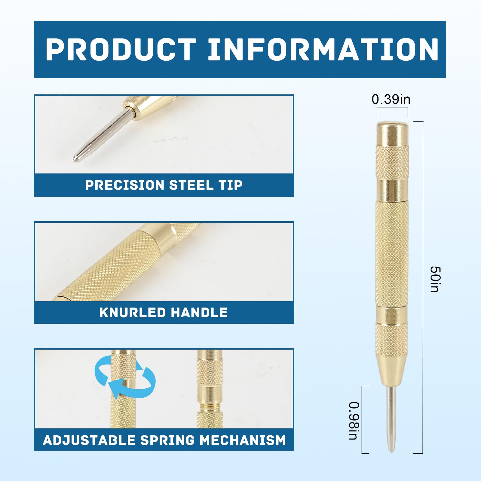 Yuioase Center Punch Set - 2 Pcs Precision Marking Tool -3