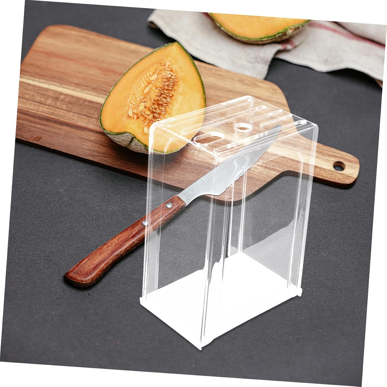 Cabilock Kitchen Acrylic Cutter Organizer Multifunctional Transparent Utensil Holder for Tidy Kitchen Storage Thick Design for and Easy Access to Cutters and Knives