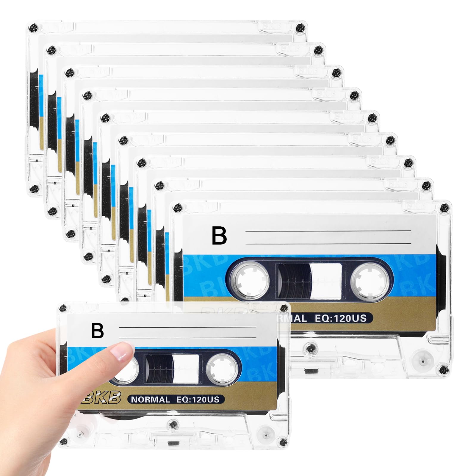 Cassette audio vuote, 10 cassette audio a basso rumore, 90 minuti, cassetta musicale a basso rumore, audio cassette empty cassette, cassette musicali vuote per lezioni, seminari, registrazioni