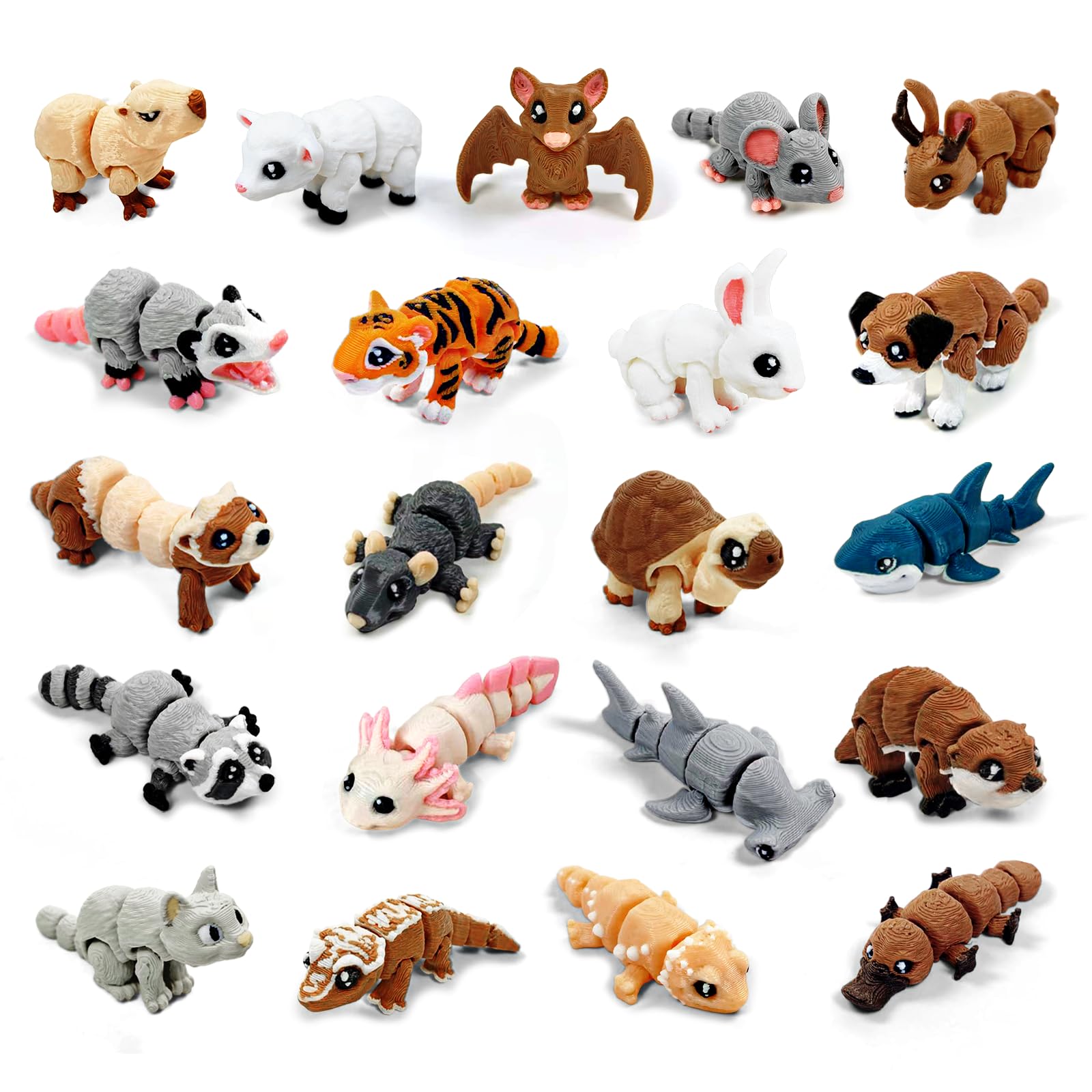 Amazon.com: TUTHKOTH 21 Pcs Mini 3D Printed Animal Statues